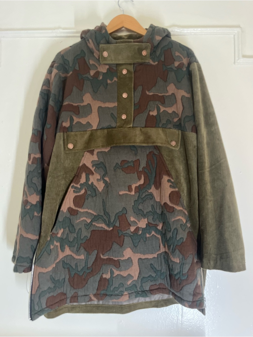Fried rice nyc Camouflage Hooded Pullover Jacket NWT